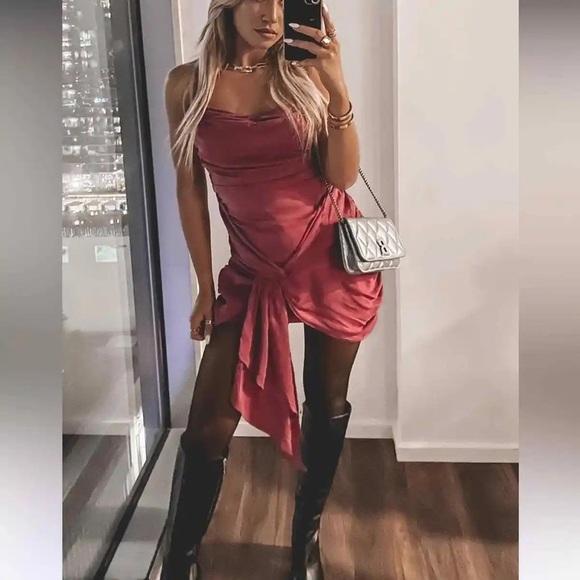 For Love & Lemons Allie Mini Dress in Pink - Picture 7 of 12